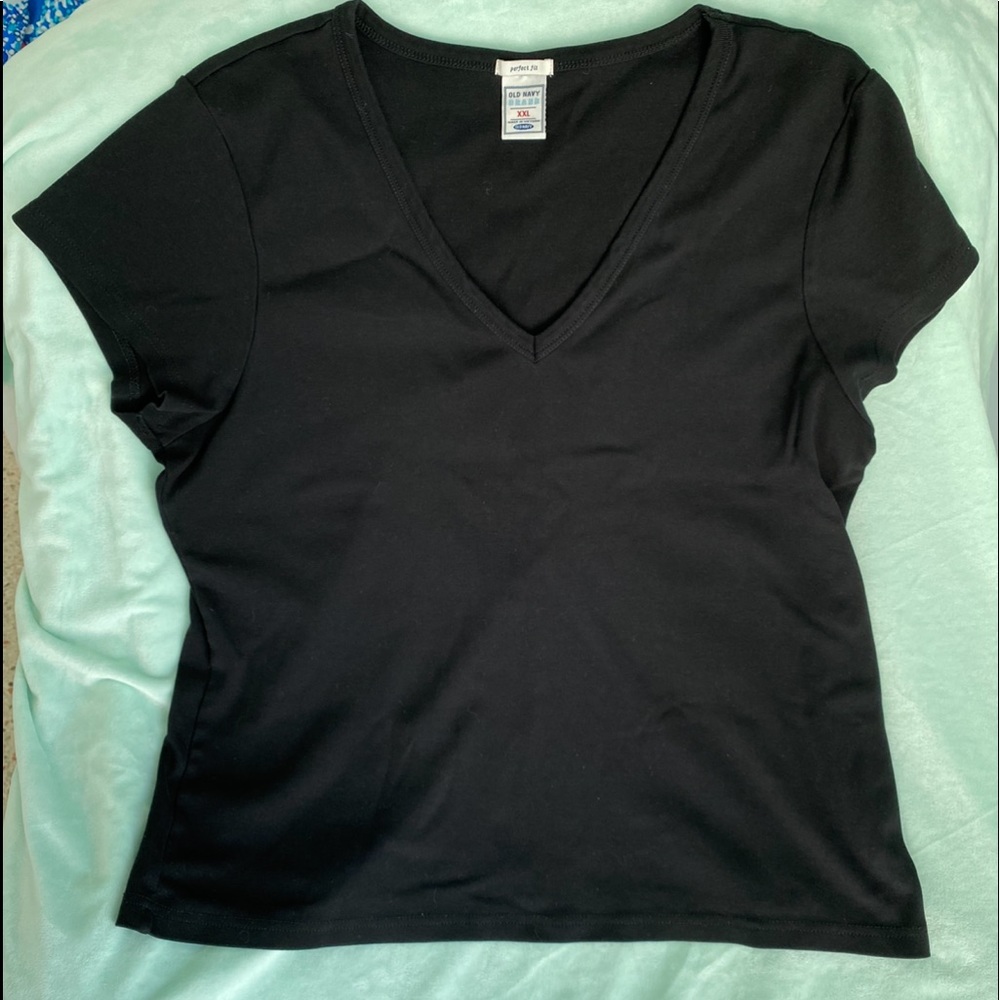 Old Navy Perfect Fit Black T-shirt XXL V-Neck